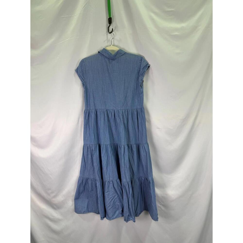 Peter Som x RTR Chambray Midi Dress Size 0 Blue - Picture 4 of 5